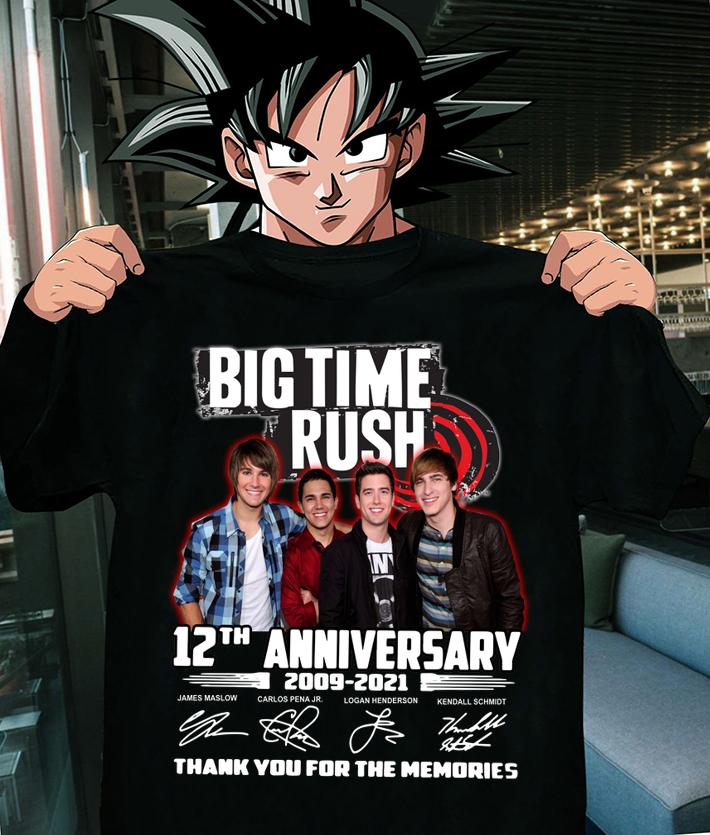 Big Time Rush Pop Band 12th Anniversary 2009-2021 Signatures t-shirt shirt
