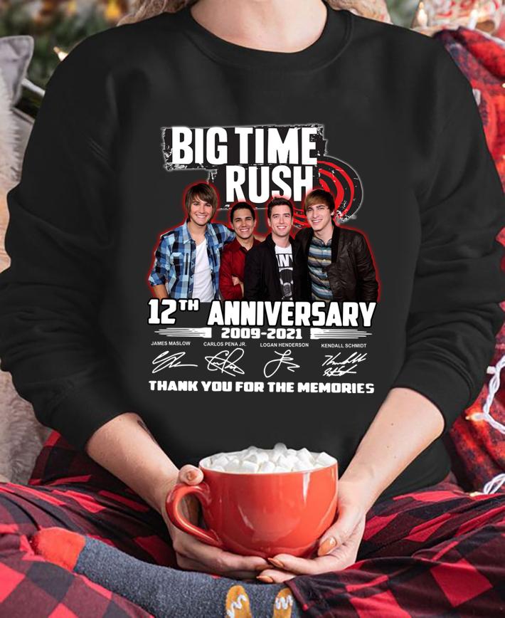 Big Time Rush Pop Band 12th Anniversary 2009-2021 Signatures t-shirt sweatshirt