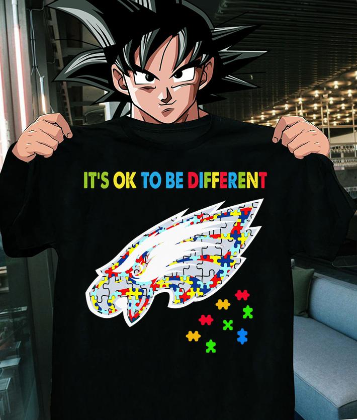 It's Ok To Be Different Philadelphia Eagles Autism Awareness t-shirt shirt