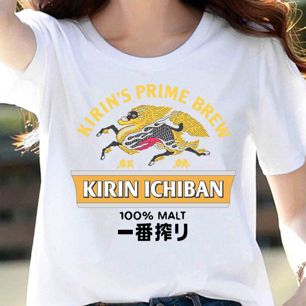 Kirins Prime Brew Kirin Ichiban 100 Malt t-shirt woman shirt