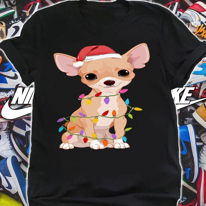 Chihuahua Dogs Tree Christmas t-shirt shirt