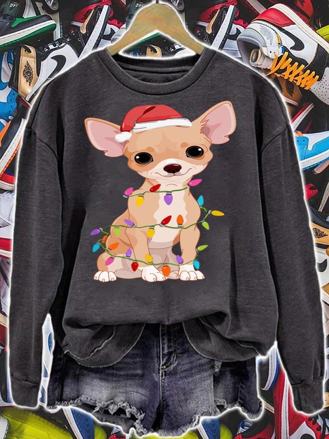 Chihuahua Dogs Tree Christmas t-shirt sweatshirt