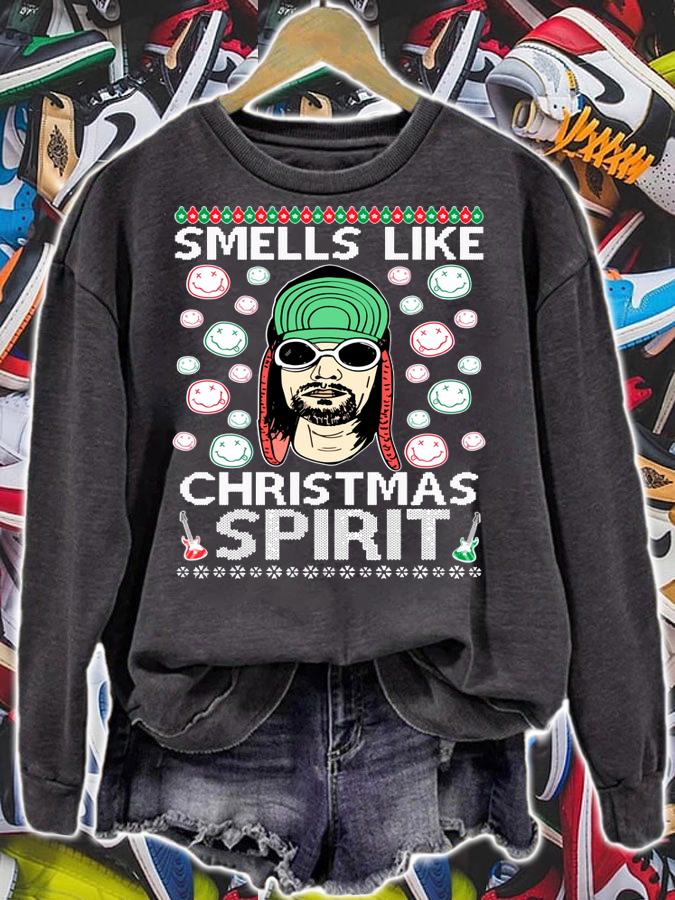 Smells Like Christmas Spirit Nirvana Kurt Cobain Christmas Sweater t-shirt sweatshirt