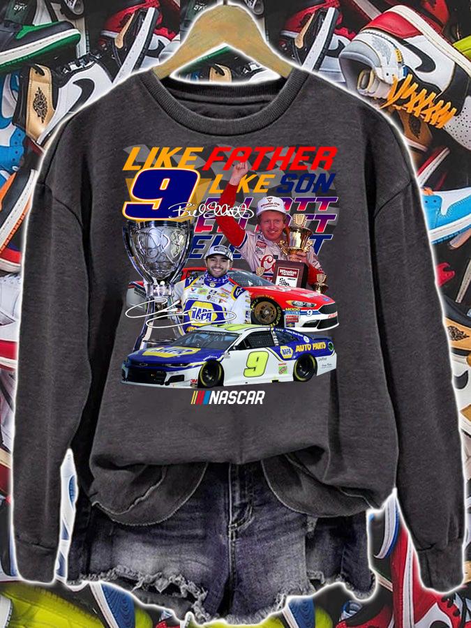 Like Father Like Son Chase Elliott Bill Elliott Nascar Signatures t-shirt sweatshirt
