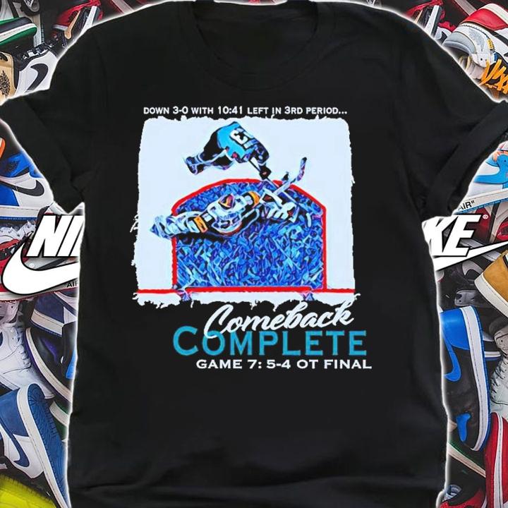 Down 3 0 left in 3rd period comeback complete t-shirt shirt