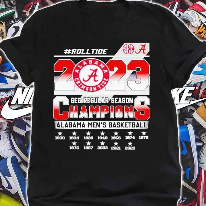 2023 SEC Regular Season Champions Alabama Men's Basketball #Rolltide shirt t-shirt shirt