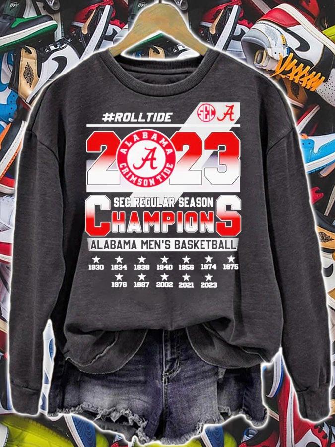 2023 SEC Regular Season Champions Alabama Men's Basketball #Rolltide shirt t-shirt sweatshirt