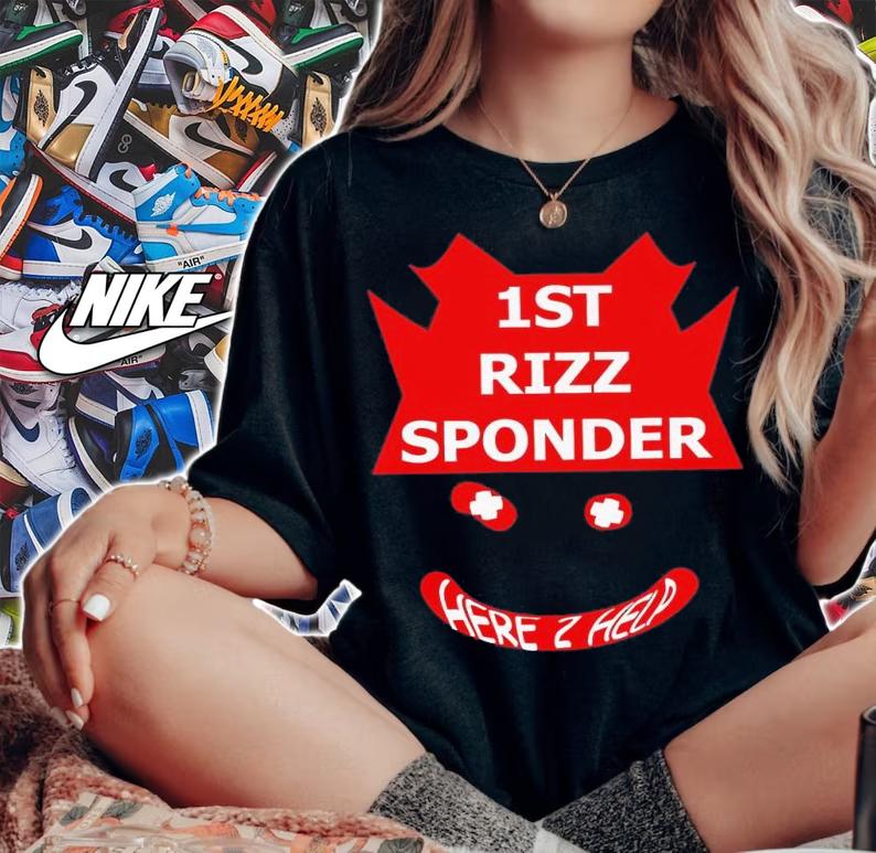 First rizzsponder shirt t-shirt woman shirt