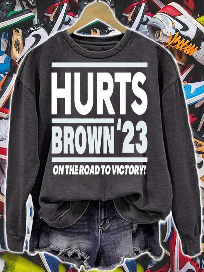 Hurts Brown '23 Philadelphia Football shirt t-shirt sweatshirt