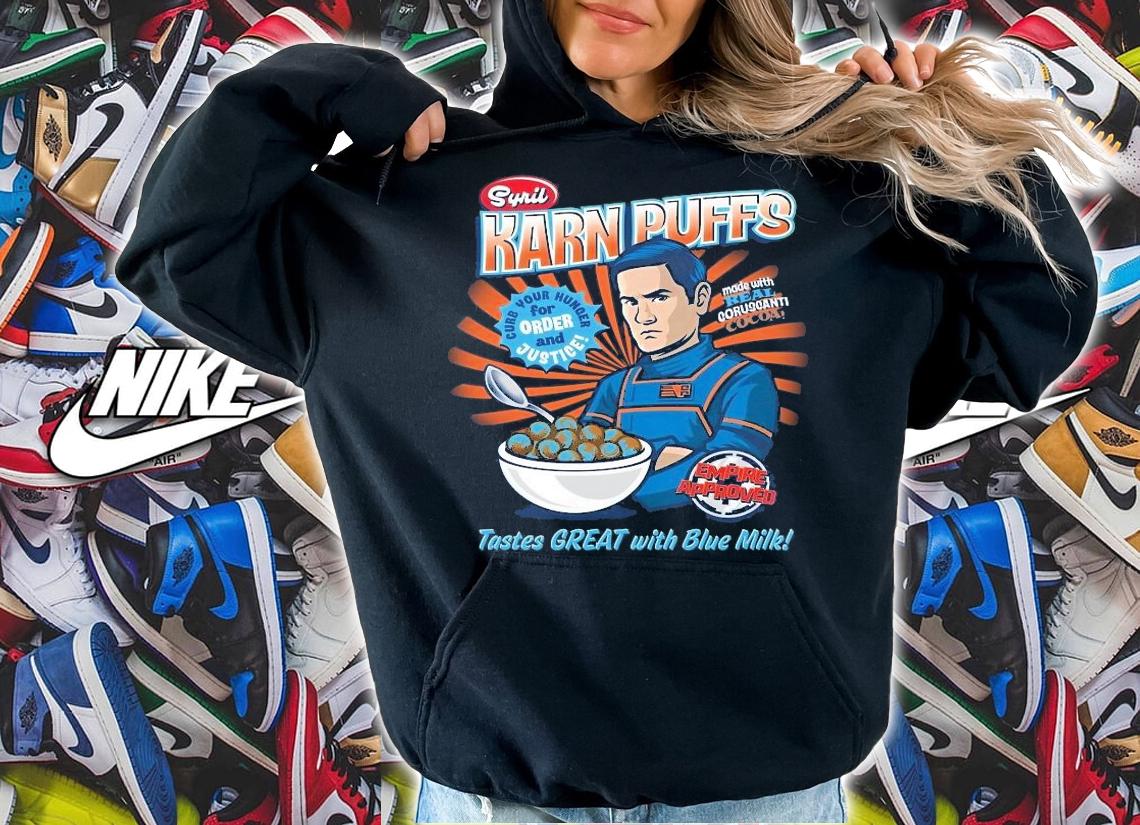Nice syril Karn Puffs tastes great with Blue Milk poster shirt t-shirt hoodie