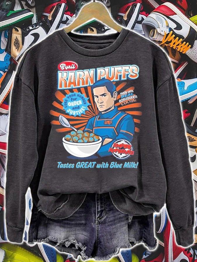Nice syril Karn Puffs tastes great with Blue Milk poster shirt t-shirt sweatshirt