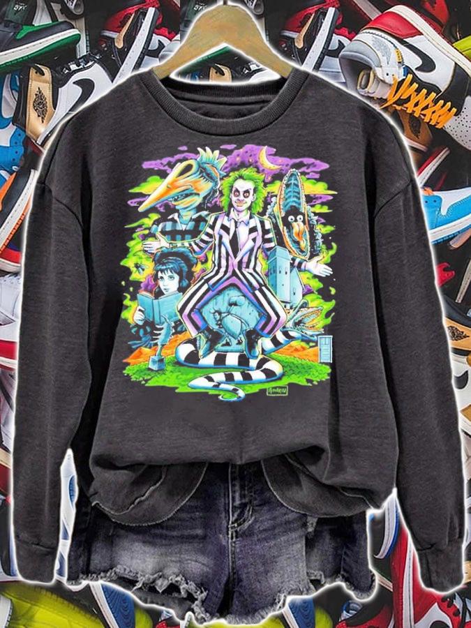 American Gothic Beetlejuice Couple Barbara Adam Maitland Beetlejuice T-Shirt t-shirt sweatshirt