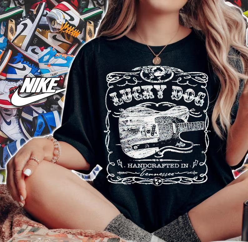 Lucky Dog Custom Guitars Eagle Label Shirt t-shirt