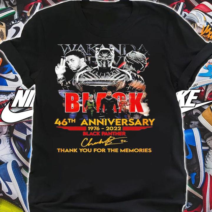 Black Panther 46th anniversary 1976 2022 thank you for the memories signature shirt t-shirt shirt