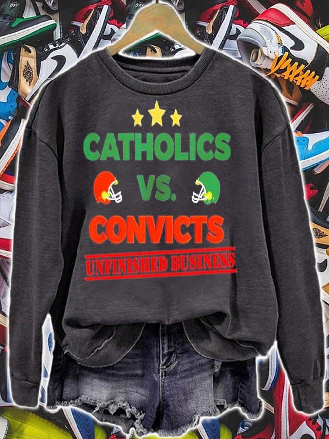 Catholics Vs Convicts Unfinished Business Shirt t-shirt