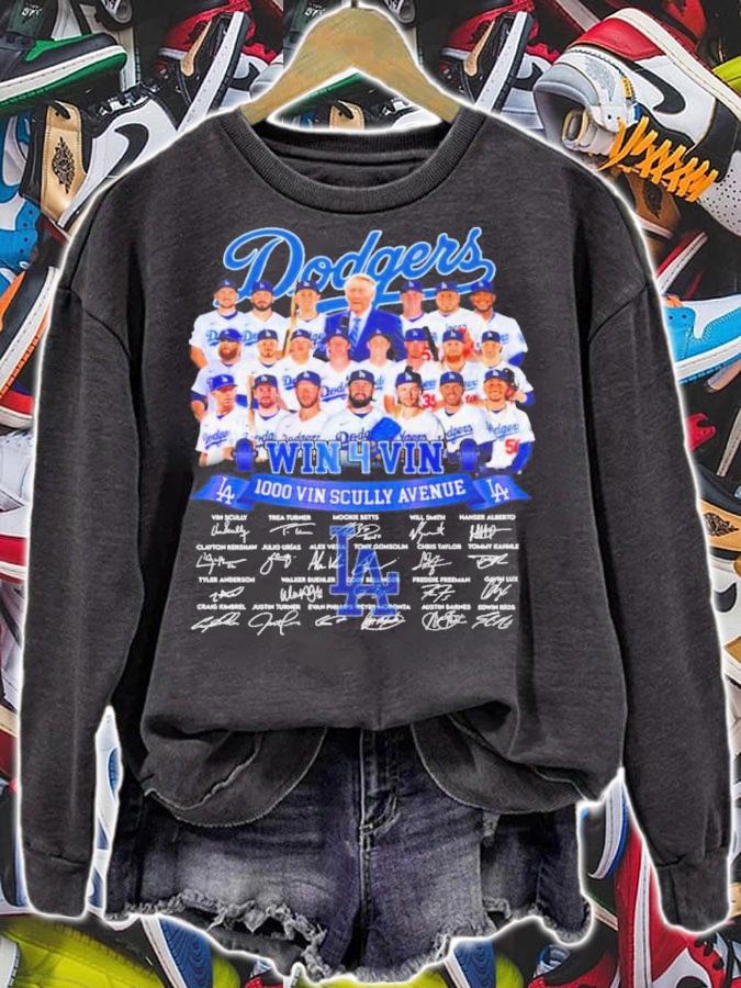 Los Angeles Dodgers Win 4 Vin 1000 Vin Scully Avenue Signatures Shirt t-shirt