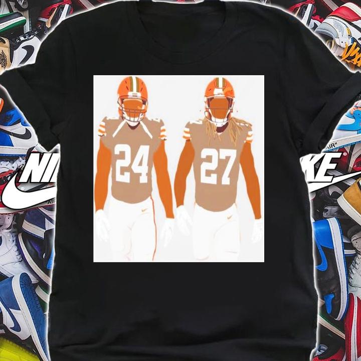 Nick Chubb And Kareem Hunt Cleveland Browns Football T-Shirt t-shirt