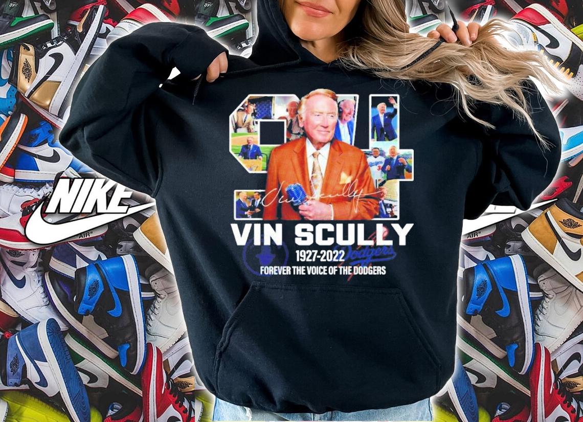 RIP Vin Scully 1927-2022 Forever The Voice Of The Dodgers Shirt t-shirt