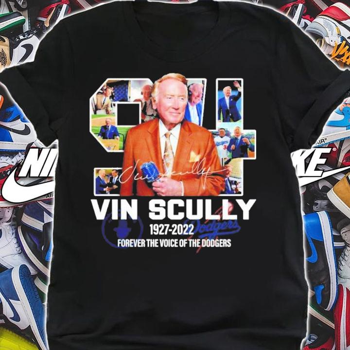 RIP Vin Scully 1927-2022 Forever The Voice Of The Dodgers Shirt t-shirt
