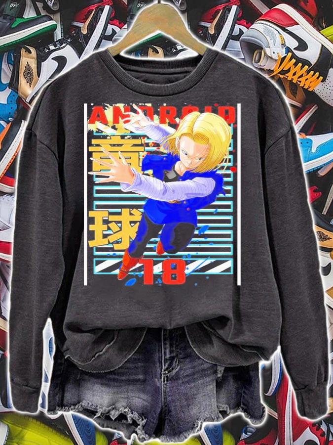 Android 18 Dragon Ball Cool Japanese Anime Manga Shirt t-shirt
