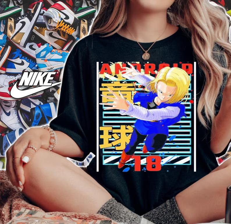 Android 18 Dragon Ball Cool Japanese Anime Manga Shirt t-shirt
