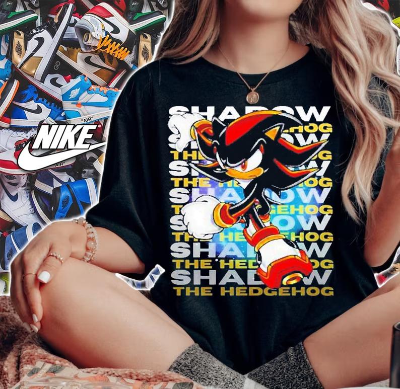 Character Shadow The Hedgehog Sonic Nintendo Game Vintage Shirt t-shirt