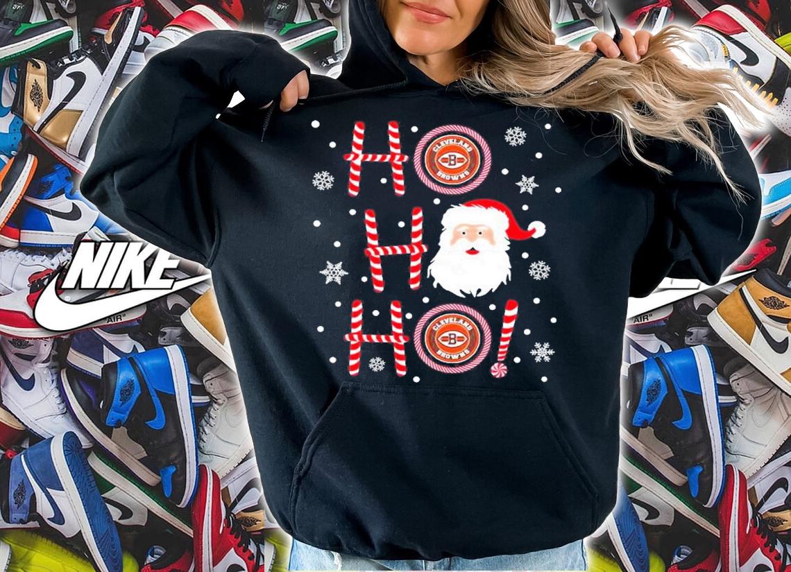 Santa Claus Ho Ho Ho Cleveland Browns Christmas Cleveland Browns Shirt t-shirt
