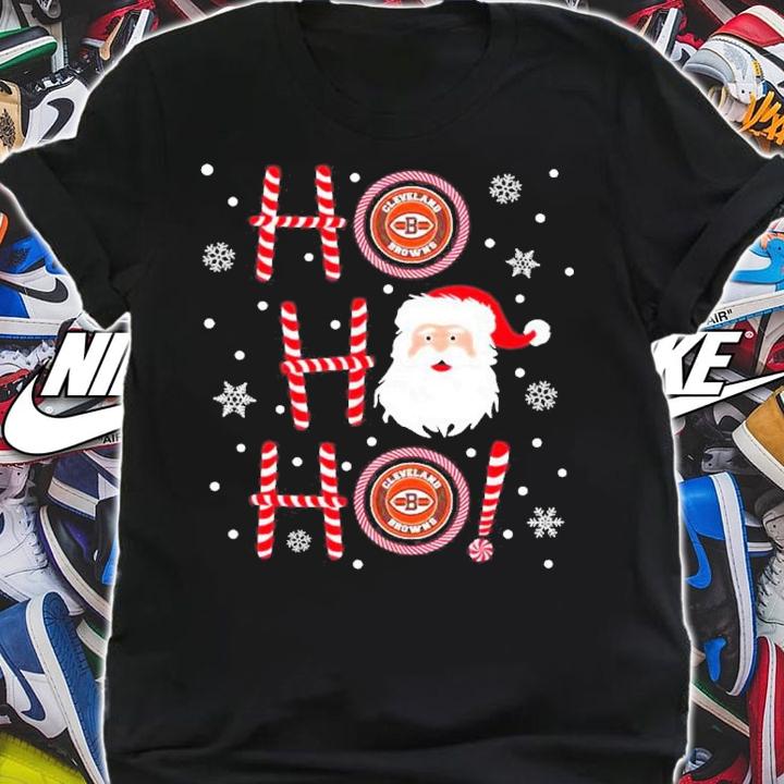 Santa Claus Ho Ho Ho Cleveland Browns Christmas Cleveland Browns Shirt t-shirt
