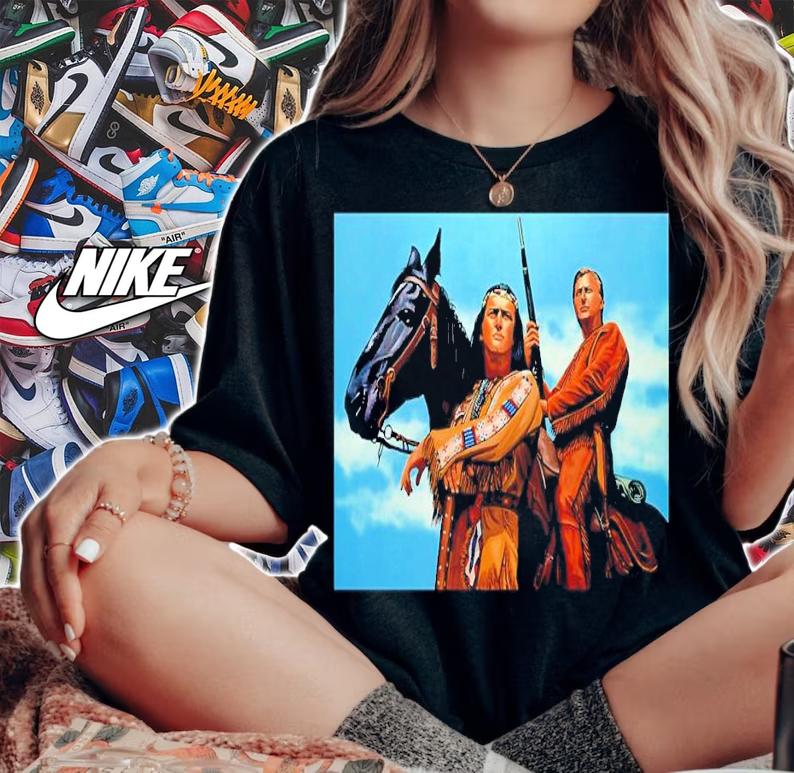 Winnetou and Old Shatterhand Painting shirt t-shirt