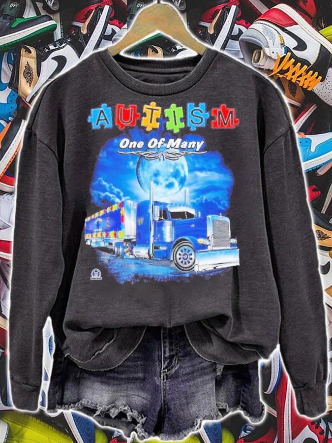 Crushing Autism Awareness Monster Truck Puzzle T-Shirt t-shirt sweatshirt