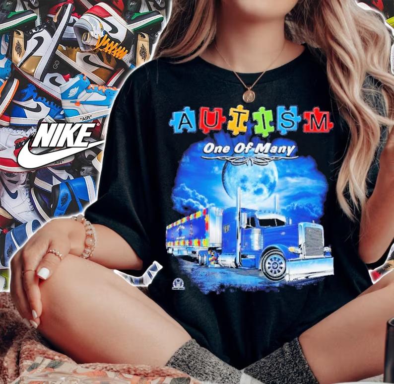 Crushing Autism Awareness Monster Truck Puzzle T-Shirt t-shirt woman shirt