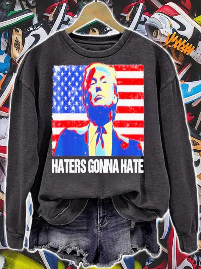Donald Trump Haters Gonna Hate American Flag 2024 Shirt t-shirt