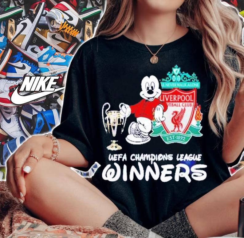 Liverpool x Mickey Mouse Disney Lover Champion League Winner Shirt t-shirt