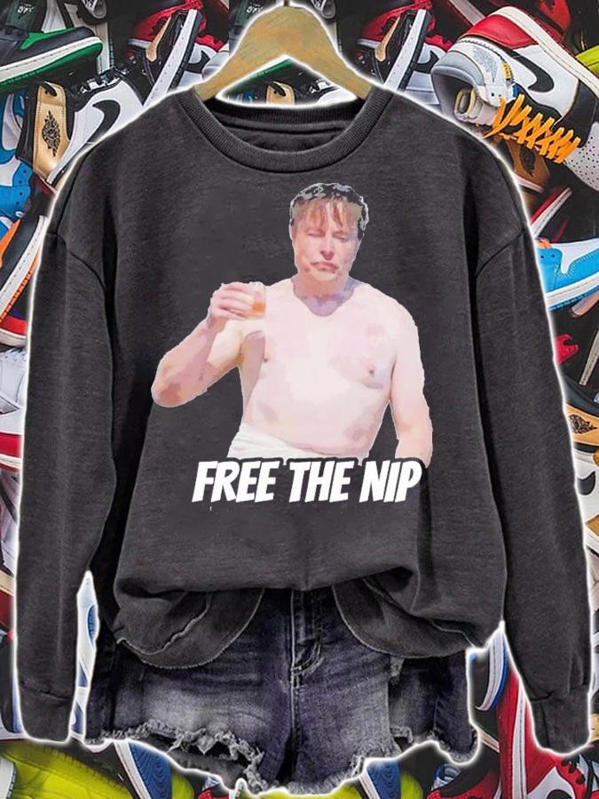 Meme Free The Nip Elon Musk T-Shirt t-shirt