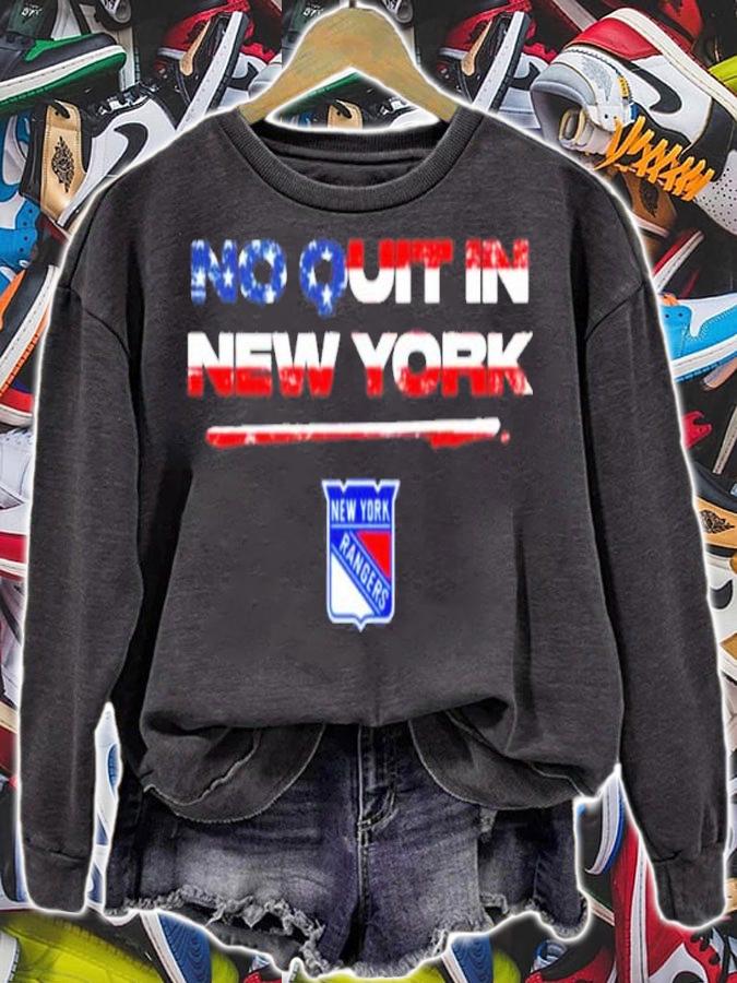 Rangers No Quit In New York Stars Stripes Flag USA Shirt t-shirt