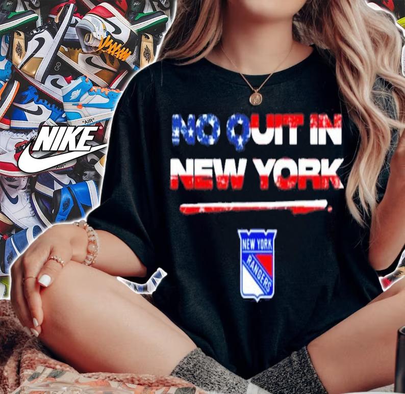 Rangers No Quit In New York Stars Stripes Flag USA Shirt t-shirt