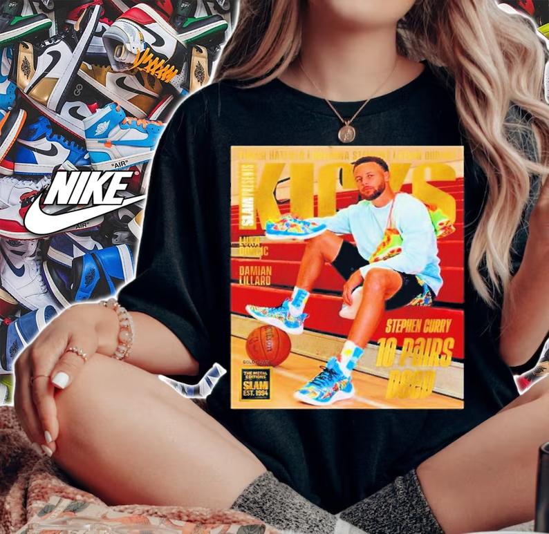 SLAM Present KICKS Stephen Curry 10 Pairs Deep Shirt t-shirt woman shirt