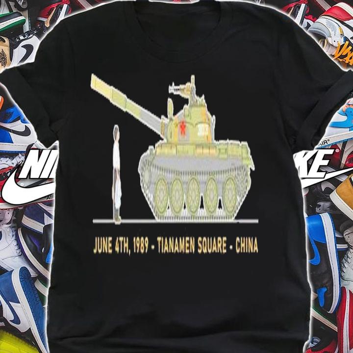 Tiananmen tank man 33rd anniversary viscose hemp shirt t-shirt