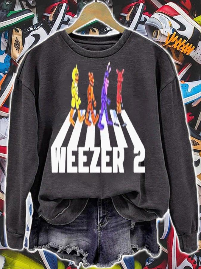 Weezer 2 Fnaf Animatronics Abbey Road shirt t-shirt