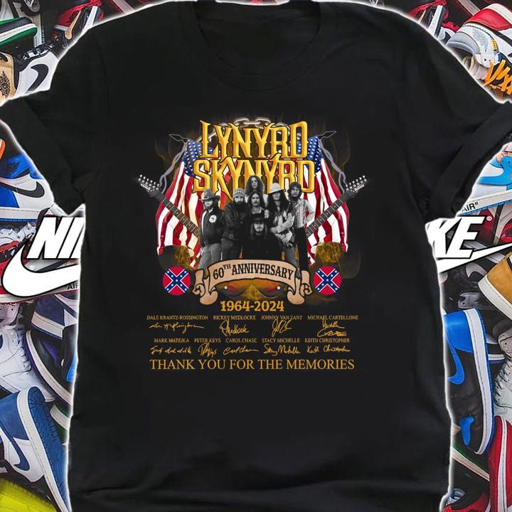 Lynyrd Skynyrd 60th Anniversary 1964-2024 Thank You For The Memories t-shirt