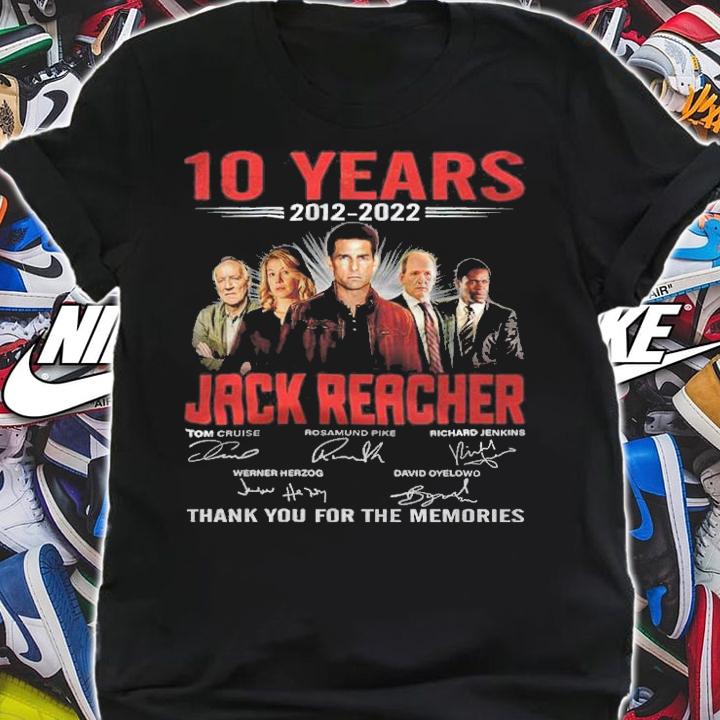 10 Years 2012-2022 Jack Reacher Signatures Thank You For The Memories Shirt t-shirt