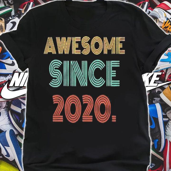 1St Birthday Awesome Since 2020 Vintage shirt t-shirt