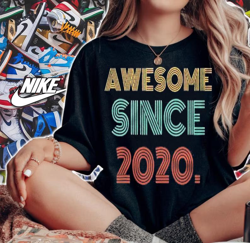 1St Birthday Awesome Since 2020 Vintage shirt t-shirt
