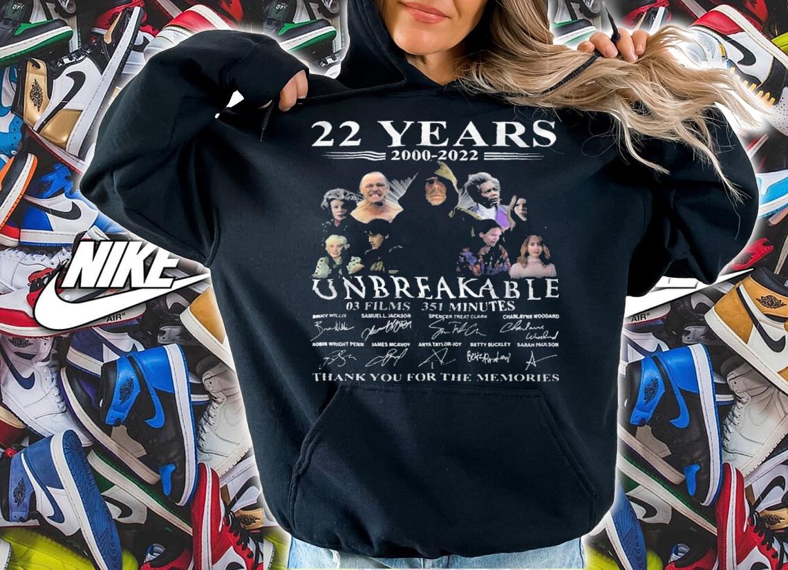 22 years 2000-2022 Unbreakable signatures shirt t-shirt