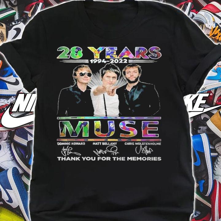 28 years 1994-2022 Muse signatures shirt t-shirt