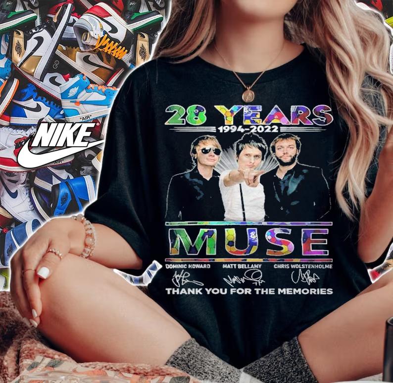 28 years 1994-2022 Muse signatures shirt t-shirt