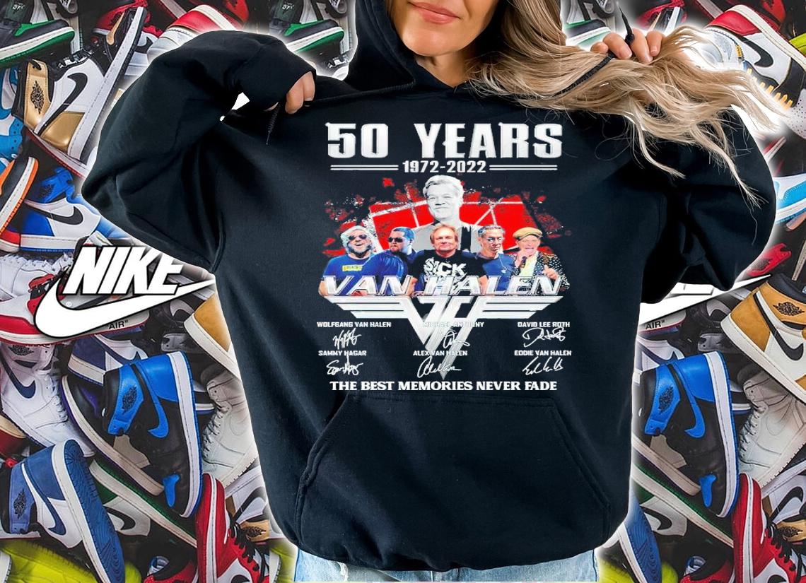 50 Years 1972-2022 Van Halen Signatures The Best Memories Never Fade Shirt t-shirt