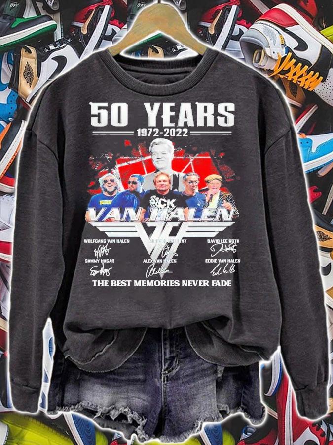 50 Years 1972-2022 Van Halen Signatures The Best Memories Never Fade Shirt t-shirt