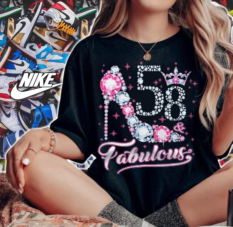 58 & Fabulous 1963 58Th Birthday Gift Tee For Womens Premium Shirt t-shirt