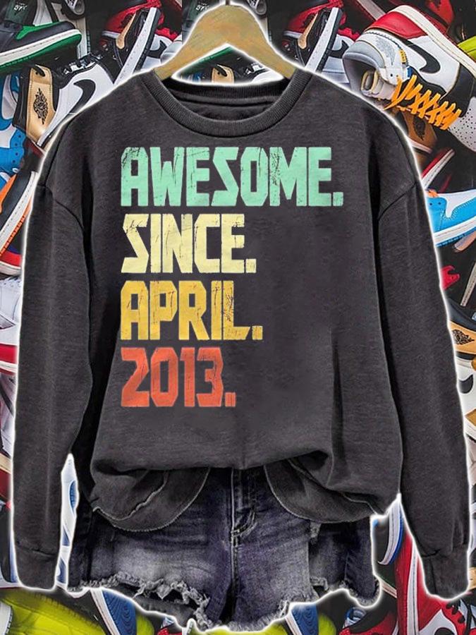 9 Years Old Shirt Boys Girls Gifts- Awesome Since April 2013 Ver2 Shirt t-shirt sweatshirt